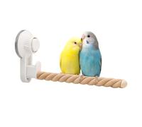Suction Cup Bird Perch,Natural Wood Parrot Window/Bath/Car/Travel/Shower Perches Stand Portable Parakeet Grinding Stick Training Toys for Small and Medium Birds(Twist Grain)