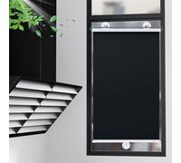 Suction Cup Blackout Roller Blinds No Drilling,Sunshade Roll Up Shades for Doors Windows,Privacy Curtains,Retractable Sunscreen Sun Shades,Portable Temporary Blinds,Black,W×H-75 * 100cm(30 * 39in)