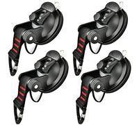 Suction Cup Camping Set - 4 Pieces Suction Cup Hooks Extra Strong Suction Hooks Multifunctional Suction Cups Camping for Car, Awnings, Motorhome, Workshop