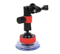 Suction Cup Car Action Camera Mount with Double Ball Head and Secure Silicone Suction Cup - Durable Design for Reliable Mounting, Ideal for All and Mobile Phone Users