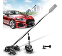 Suction Cup Car Mount Kit, Insta 360 Car Mount, 5 in 1 Suction Cup Camera Mount, Compatible with GoPro, Insta 360 & Smartphones, Extra Strong Hold & Invisible Selfie Stick
