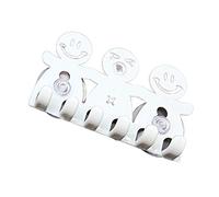 Suction Cup Cartoon Toothbrush Holder Cute Smiley Tooth Holder Plastic Little People Toothbrush Hanging/Toothbrush Holder Wholesale Smiley (white)