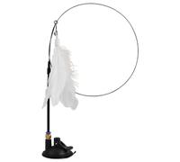 Suction Cup Cat Toy - Auto Interactive Cat Toys Suction Cup Pet Indoor Dancing Playing Toy | Realistic Colorful Feathers Wand Self-Holding Suction Base For Stimulating Exercise