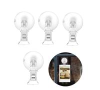 Suction Cup Clips,4 PCS Aquarium Suction Cup Clip Fishes Veggie Seaweed Suction Cup Clamp Feed Holder Clips Clamps Air Line Tube Holder Clips Clear Clamps for Fridge Aquarium Bathroom Kitchen Office