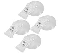 Suction Cup Clips for Aquarium - 4pcs Plastic Round PVC Clips for Holding Fish, Vegetables, and Seaweed