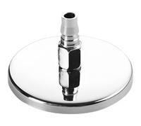 Suction Cup Connector for Vac-U-L0ck, Polished Stainless Steel Replacement Adapter with Quick Air Hose Joiner, 3.5 in / 9 cm Diameter Base, Easy Setup for Stable Performance