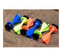 Suction Cup Dart Toys, Set of 6, Assorted Colours | Yellow, Blue & Orange, Sticks to Surfaces, Safe Soft Tips, Kids Indoor Play, Reusable