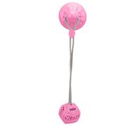 Suction Cup Dog Chewing Toy | Oral Spherical Ball with Squeaker & Snack Trough | Tug - of - War Rope Toy for Small/Medium/Large Dogs | Flexible Material, 5-100 lbs (Pink)