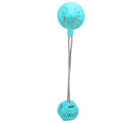 Suction Cup Dog Chewing Toy | Oral Spherical Ball with Squeaker & Snack Trough | Tug - of - War Rope Toy for Small/Medium/Large Dogs | Flexible Material, 5-100 lbs (Lake Blue)