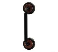 Suction Cup Door Handle for Glass Sliding Bathroom Doors Refrigerator Panels Cabinet PET Silicone Dual Suction Easy Install Removable Non-Slip Soft Grip 25.2x6.4x6.8cm Multi-Surfac(Walnut Black)