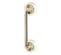 Suction Cup Door Handle for Glass Sliding Bathroom Doors Refrigerator Panels Cabinet PET Silicone Dual Suction Easy Install Removable Non-Slip Soft Grip 25.2x6.4x6.8cm Multi-Surfac(Yellow Silver)