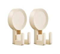 Suction Cup Hangers for Shower Strong Adhesion to Smooth Walls for Hanging Bathroom Essentials (2 Double hook)