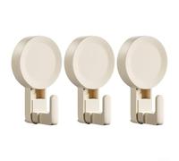Suction Cup Hangers for Shower Strong Adhesion to Smooth Walls for Hanging Bathroom Essentials (3 Single hook)