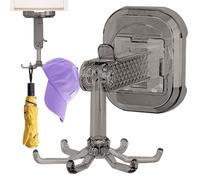 Suction Cup Hangers: Swivel Wall Hanger, 360° Suction Cup Rack, Multifunctional Hooks Organizer with Six Hooks | Bathroom Ceiling Living Room Bedroom Storage
