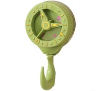 Suction Cup Hook for Lightweight to Medium Weight Items in For Bathrooms Kitchens and Closets on Compatible Surfaces (Green)