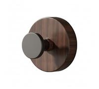 Suction Cup Hook | No-Drill, Walnut Finish, For Towels and Robes, Smooth Tile, Glass or Mirror