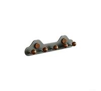 Suction Cup Hook Rack Door Mounted Damage-Free 25mm Ball Walnut Accent