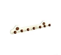 Suction Cup Hook Rack Door Mounted Damage-Free 25mm Ball Walnut Accent