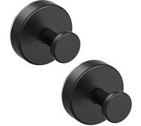 Suction Cup Hooks 2 Pack Twist Lock Wall Hooks, Waterproof Rust Resistant Vacuum No Drill Removable Stainless Steel Heavy Duty Shower Hangers for Bathroom, Kitchen, Door Wreath, Coat Organization