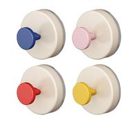 Suction Cup Hooks - 4 Pieces Robe Hooks | Removable Reusable Holder for Wall Closet Shower Glass