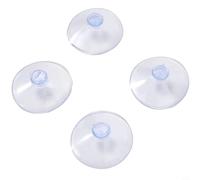 Suction Cup Hooks Clear PVC Suction Cups Round Button Transparent Strong Suckers for Kitchen Bathroom Glass Wall Hooks Hanger Removable Space-Saving(4pcs 5cm)