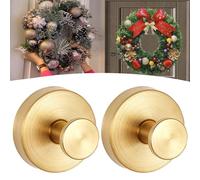 Suction Cup Hooks for Door Wreaths, 2025 Upgraded No Drill Stainless Steel Suction Cup Hooks, Wreath Hooks for Wooden Front Door, Shower Wall, Bathroom, Mirror (2pcs-a)
