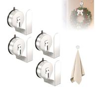 Suction Cup Hooks for Wreaths on Glass, 2025 New Upgrade No-Drill Shower Hooks for Shower, Removable Reusable Stainless Steel Waterproof Suction Cup Hook for Bathroom, Kitchen, Window, Mirror