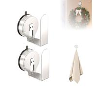 Suction Cup Hooks for Wreaths on Glass, 2025 New Upgrade No-Drill Shower Hooks for Shower, Removable Reusable Stainless Steel Waterproof Suction Cup Hook for Bathroom, Kitchen, Window, Mirror