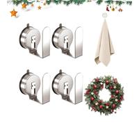 Suction Cup Hooks for Wreaths on Glass,2025 Upgraded Wreath Hangers for Front Door,Halloween Christmas Suction Cup Wreath Hanger Holder for Glass Window Towel Shower Hooks Door Bathroom,Mirror,Window