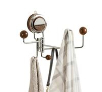 Suction Cup Hooks - No Drilling Wall Mount Hangers | 360° Rotating Storage Hooks with Strong Grip Reusable Waterproof Adhesive Holders for Bathroom, Kitchen or Entryway Use, 7.24 x 2.09 x 6.73in