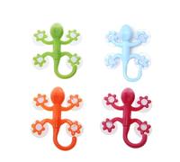 Suction Cup Hooks - Powerful 4 Gecko Suction Cups | Strong Hold for Towel Hanging | Multi- Use: Kitchen, Bathroom, Shower, Wall, Glass Door | Durable, Random Color | Easy Install & Reusable