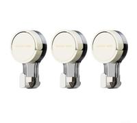 Suction Cup Hooks Tool-Free Installation Strong Hold Removable for Bathroom Kitchen Glass Mirror or for tile Surfaces PET ABS for tpu Material 3 Pcs White Green Yellow