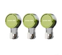 Suction Cup Hooks Tool-Free Installation Strong Hold Removable for Bathroom Kitchen Glass Mirror or for tile Surfaces PET ABS for tpu Material 3 Pcs White Green Yellow