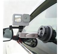 Suction Cup Mount for DJI Osmo Pocket 3/4, Aluminum Alloy Car Windshield Dash Camera Holder with 360° Double Ball Head, Heavy Duty Vacuum Suction Cup for GoPro Hero/Insta360/Action Camera/Cell Phone