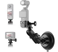 Suction Cup Mount for DJI Osmo Pocket 3, Heavy-Duty Car Windshield Window Dashboard Holder for Insta360 X5 X4 X3 with Expansion Adapter for GoPro 13/12/11/10/9/8/7