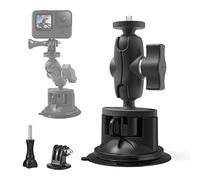 Suction Cup Mount with Dual 360° Ball Head Magic Arm for GoPro/Insta360 | Action Cameras Car Windshield Suction Mount Bracket, 1/4" Thread & Adapter for GoPro Hero, for Insta360, for Osmo Action