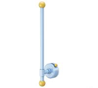 Suction Cup Paper Towel Holder Wall Mount No Drill Kitchen Storage Rack for Cloth Plastic Wrap Red Blue 32.5x7.8cm(A)