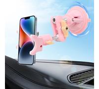 Suction Cup Phone Mount 360 Rotating Universal Ball Head Arm for Car Dashboard Windshield Vehicle Sunroof (1pc*Pink)