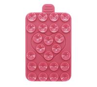 Suction Cup Phone Mount - Double-Sided Love Anti-Slip Phone Holder | Adjustable Silicon Adhesive Accessory | Small Heart Shaped Suction Cup Mat | Portable Strong Suction Case for Video Calls