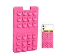 Suction Cup Phone Mount Wallet - Silicone Adhesive Phone Card Mount Holder,Reliable Fixation Holding Tool for Window, Wall, Shower, and Mirror