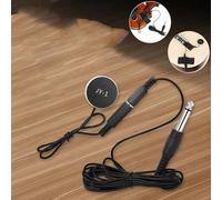 Suction Cup Piezo Contact Pickup with Volume Control for Acoustic Classical Guitar, Violin, Ukulele, Black