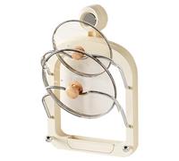 Suction Cup Pot Lid Holder, Space Saver Kitchen Over Door Hanging Pot/pan Lid Holder Storage Rack, With Water Dish, No Drilling Pots Lids Organizer For Cabinet, For Kitchen Storage 31 X 28 Cm