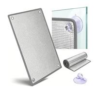 Suction Cup Reflective Window Film, 8mm Aluminium Foil Insulation Cover, Total Blackout Sun Protection Balcony Glass Film, Anti UV Heat Control Privacy Window Shield for Sun Roof(Gray,30x80cm)