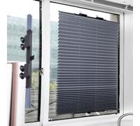 Suction Cup Roller Blind Blackout,Room Darkening Pleated Shades,46/65/70/80cm Retractable Sun Shades,Thermal Insulated/Sun Protection,No Drilling Blinds,46x120cm/18x47in
