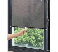 Suction Cup Roller Blind No Drilling Required Balcony Window Portable Sunshade Privacy Screen, Transparent Stickers Supplied (Black Mesh Dot(2 PACK), 40x60cm(15.7x23.6in))