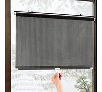 Suction Cup Roller Blinds,Blackout Curtain,Punch-free Retractable Balcony Sun Shade,Sunscreen Insulation Shading Curtain Window Shade Blind Kitchen Office Car Privacy Screen (W80xH125cm(32x49in))