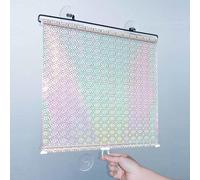 Suction Cup Roller Blinds, Blackout Curtains, 40/45/50/58/68cm, Adjustable Temporary Blinds, No Drill Sunshade, Retractable Privacy Curtains, Portable Lightweight Curtains,Silver-50x125cm/20x49in