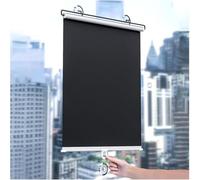 Suction Cup Roller Blinds for Windows, Black Blackout Roller Blinds, No Drilling Sunshade Thermal Insulation and Sun Protection Privacy Screens,Retractable Portable Curtains,58W x 125H cm
