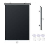 Suction Cup Roller Blinds for Windows, Blackout Roller Blinds, No Drilling Sunshade Thermal Insulation and Sun Privacy Screens with UV Protection Waterproof Fabric (Black,74x140cm)