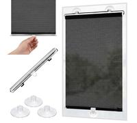 Suction Cup Roller Blinds for Windows, No Drilling Blackout Roll Up Shades, 30/35/40/50/58/60/68/70/80cm Wide Retractable Sunshade, Thermal Insulation and Sun Protection Privacy Screens